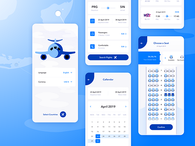 Airplane Tickets app design