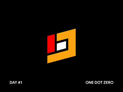 Day #1 : ONE DOT ZERO - Design Challenge branding design challenge figma graphic design logo minimalism trending designs