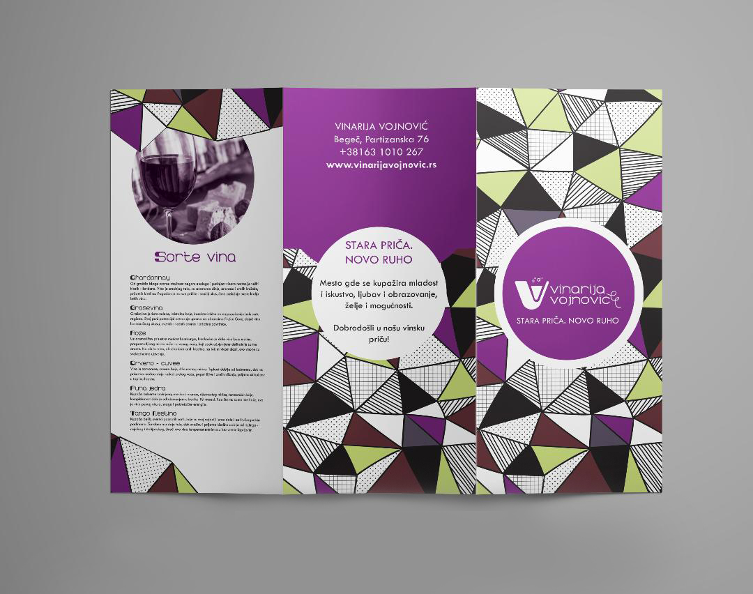 Brochure for wine destilery Vinarija Vojnovic brochure graphic design wine design