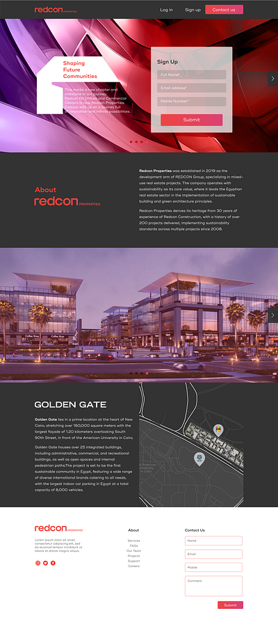 Real estate website graphic design ui webdesign