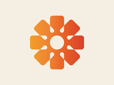 Flower/Sun Logo bitcoin brand branding crypto design flower grow icon identity illustration logo mark nft sun symbol tech