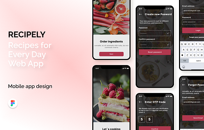 Recipes for Every Day Web App app design f figma landing mobile app recipes ui uiux ux