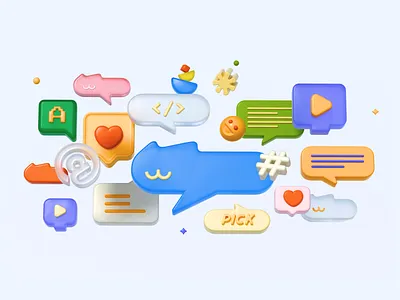 Pickcat programming social platform 3d branding c4d figma graphic design ip character design marvelous design motion graphics octane programming community skeleton binding social platforms