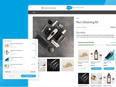 Customer Bundle XP for an Ecommerce shop on Salesforce (Desktop) app design salesforce ui uiux ux