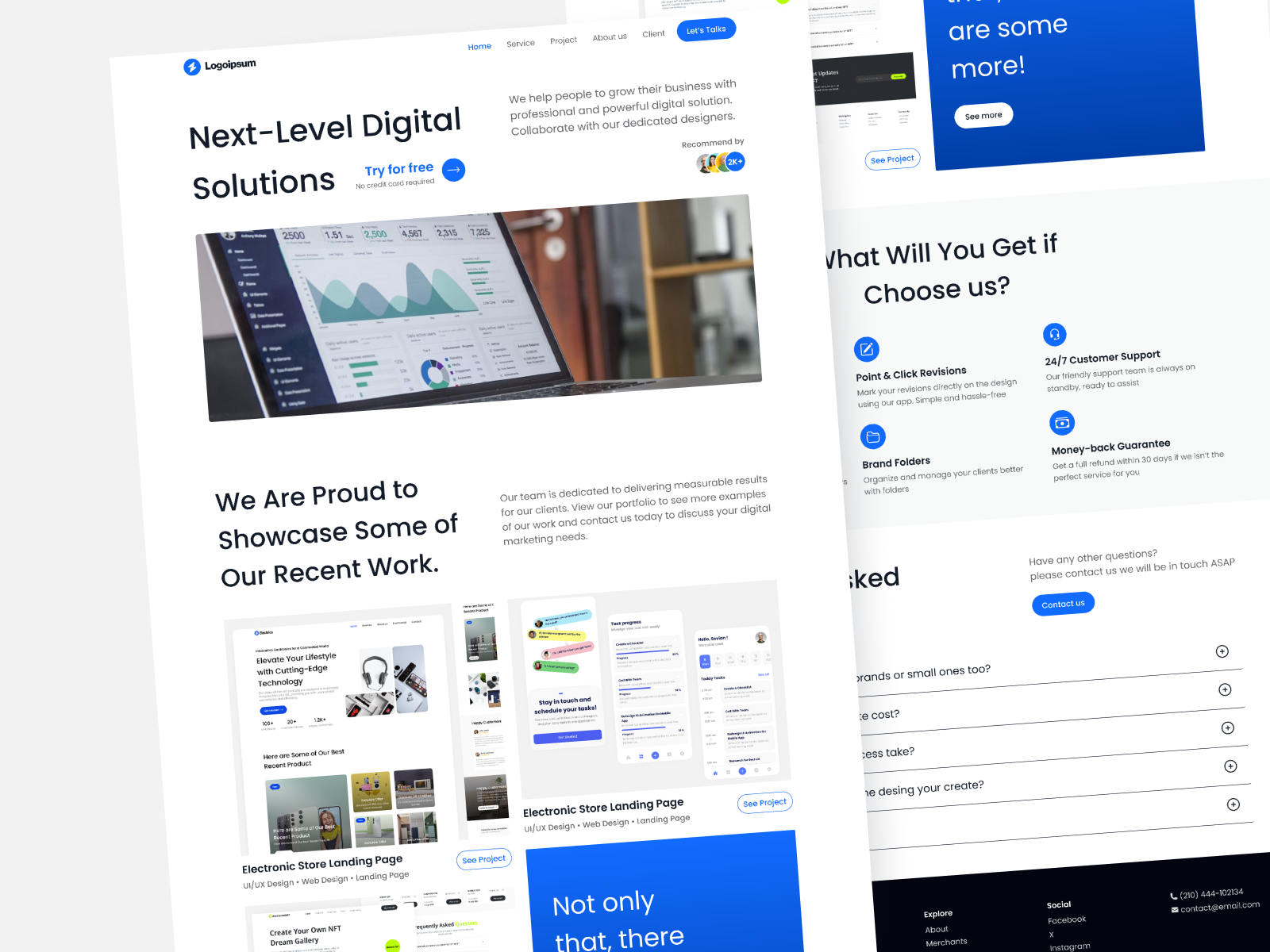 SaaS Landing Page by Omi Gusty Rifani on Dribbble