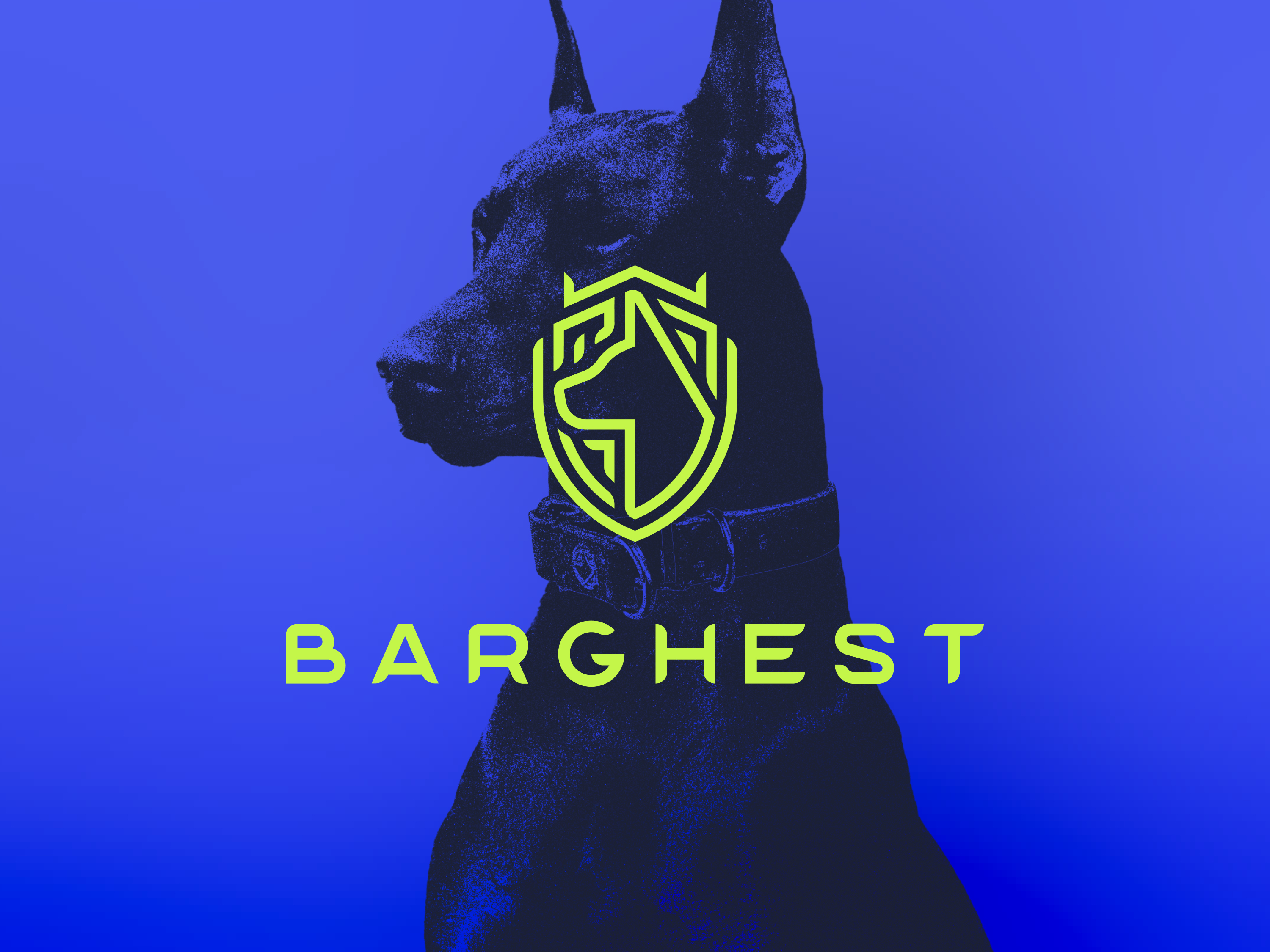 Dog logo animal dog logo pet protect shield