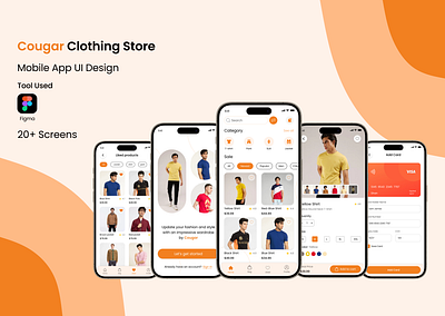 online clothing store app design app ui appui clothing store ecommerce figma mobile app design mobile ui online shop online shop app design ui uiux