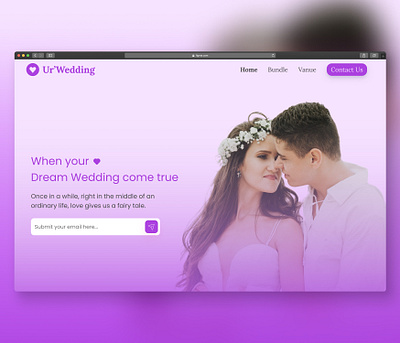 Wedding Organizer - Website UI Cpncept graphic design ui