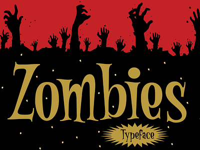 Zombies - a Retro Typeface branding cartoon children book classic coloring book comic cover design font graphic design horror illustration label logo packaging poster retro spooky typeface vintage