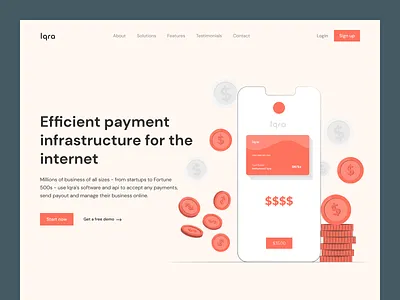Fintech website header banking clean design finance finance website fintech header hero hero image homepage interface iqra khanmohammadiqra landing page money payment saas slider ui design wallet
