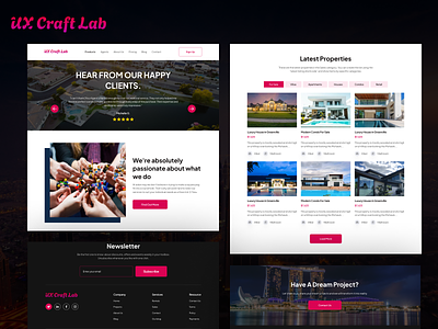 Website Landing Page for Real Estate Company designing industry landing page product designing real estate real estate landing page real estate website responsive web design ui ui design uiux user interface user research ux ux design visual design web design web page web page design website