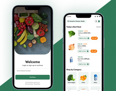 Grocery Mobile App figma mobile app ui