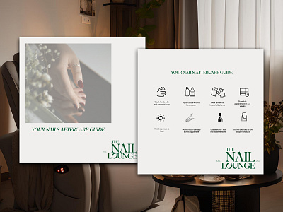 Aftercare guide card design | Nail Lounge Brand branding branding design carde design digitalmarketing graphic design guide illustration logo ui ux vector