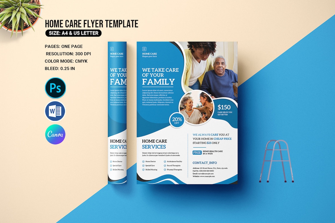 Senior Care Flyer By Mukhlasur Rahman On Dribbble   Original 4bae5660614bdbc6d8b79603fb050ff1 