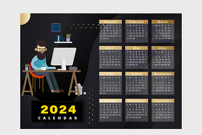 calendar 2024 calendar planner graphicsujon71