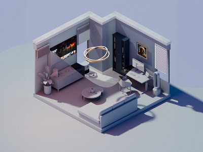 3D Room — Quadroom 3d arnold cg cinema4d quadroom redshift render rozov visualisation wnbl