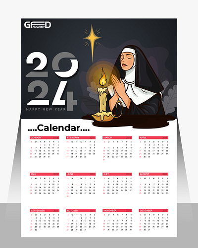 calendar 2024 , graphicsujon71