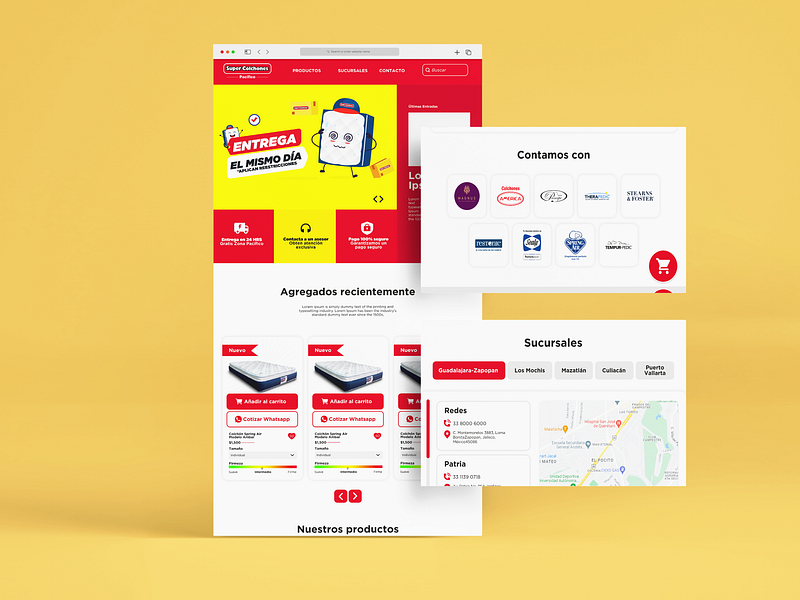 Super Colchones Landing graphic design ui