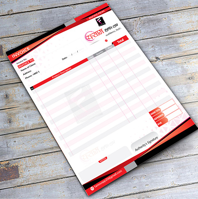 Invoice & Letterhead branding color graphic design invoice letterhead red