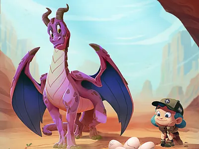 Birth of Dragons 2d 2danimation animation art character characterdesign color concept conceptart digitalillustration digitalpainting game gameart illu illustration photoshop rendering