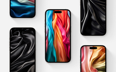 Silk Wallpaper Pack abstract ai android ios ios 17 iphone midjourney mobile satin silk texture wallpaper wallpaper pack