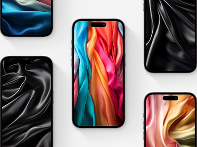 Silk Wallpaper Pack abstract ai android ios ios 17 iphone midjourney mobile satin silk texture wallpaper wallpaper pack