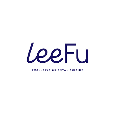 LeeFu bluish brand brand design brand identity branding cuisine graphic design lee logo oriental typography
