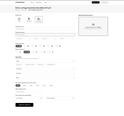 Add Property figma ui ux design wireframe