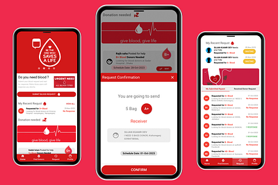 Blood Donation App User Interface design app design brochsure figma graphic design illustrator ui uiux design
