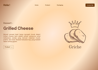 Crispy, Creamy, Cheesy: Tempting Landing Page for Grilled Cheese branding logo ui