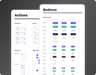 Hypetrain | Design system action button checkbox component design system input pagination radiobutton selector