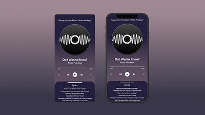 Daily UI #009 - Music Player music player ui ui design