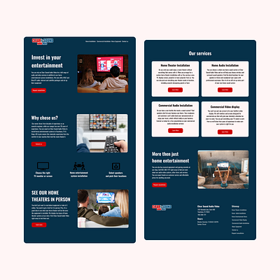 Home audio and video store website redesign audio store ui video webdesign