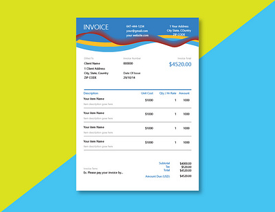 Invoice Design invoice design