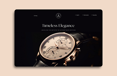 Authentiques Watches Landing Page design luxury product product design ui uiux ux