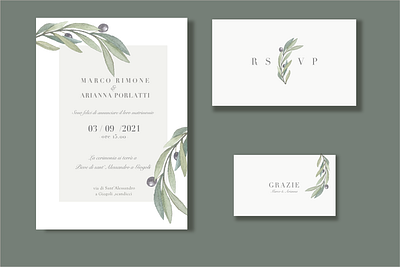 ulivo invito matrimonio customize invitation olive savethedate watercolour wedding