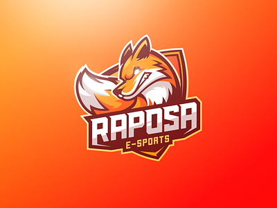 Raposa e-sports brand branding canid e sport esports fox game gamer gaming graphic design illustration logo mascot raposa sportlogo vector vector art