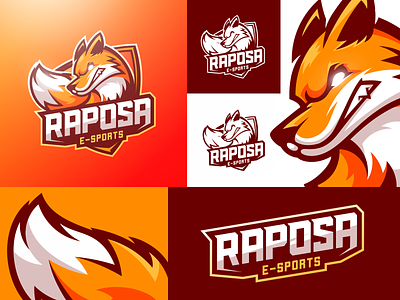 Raposa e-sports brand branding canid e sport esports fox game gamer gaming graphic design illustration logo mascot raposa sportlogo vector vector art