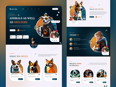 Dog training website Design admin panel app dashboard dog training website e commerce website home page landing pag online business website shopify webflow trend design ui uiux ux web app web design web page webflow website website design website uiux