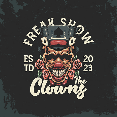 Freak Show art artwork clowns digital art illustration skull