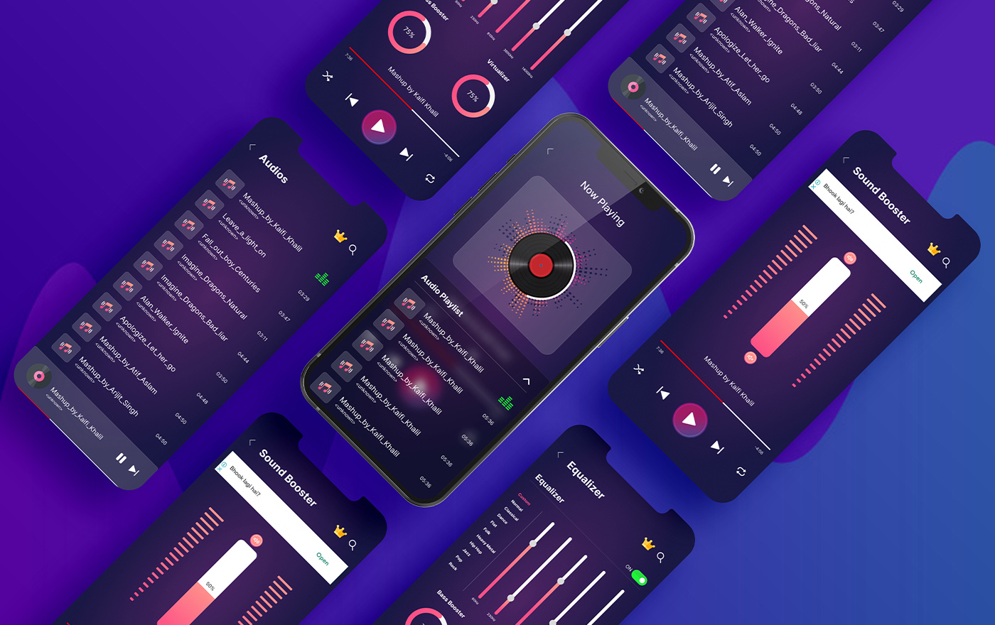 Media Player App UI/UX Design landing page design music app design music player ui uiux user experience user interface ux video player