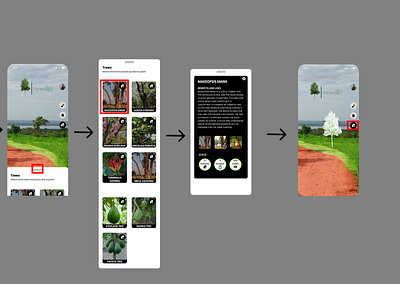 Forest AR App: CryptoRoots Edition - Where Environmental Impact app design ui ux