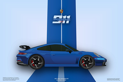 Porsche 911 Illustration abstruct adobe illustrator car illustration design graphic design illustration sport sport car sport car illustration vector