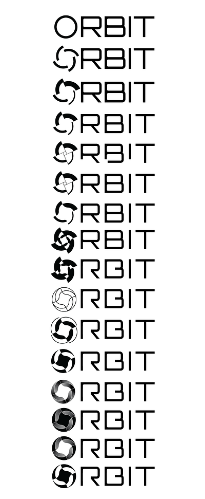 Orbit Space Optics branding ideation identity logo logogram logotype space symbol