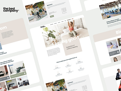 The Bed Company - Website Redesign bed branding clean earthy tones flat colors groupofcompanies matress modern silvano sofabed thebedcompany ui warm color web design website websitedesign