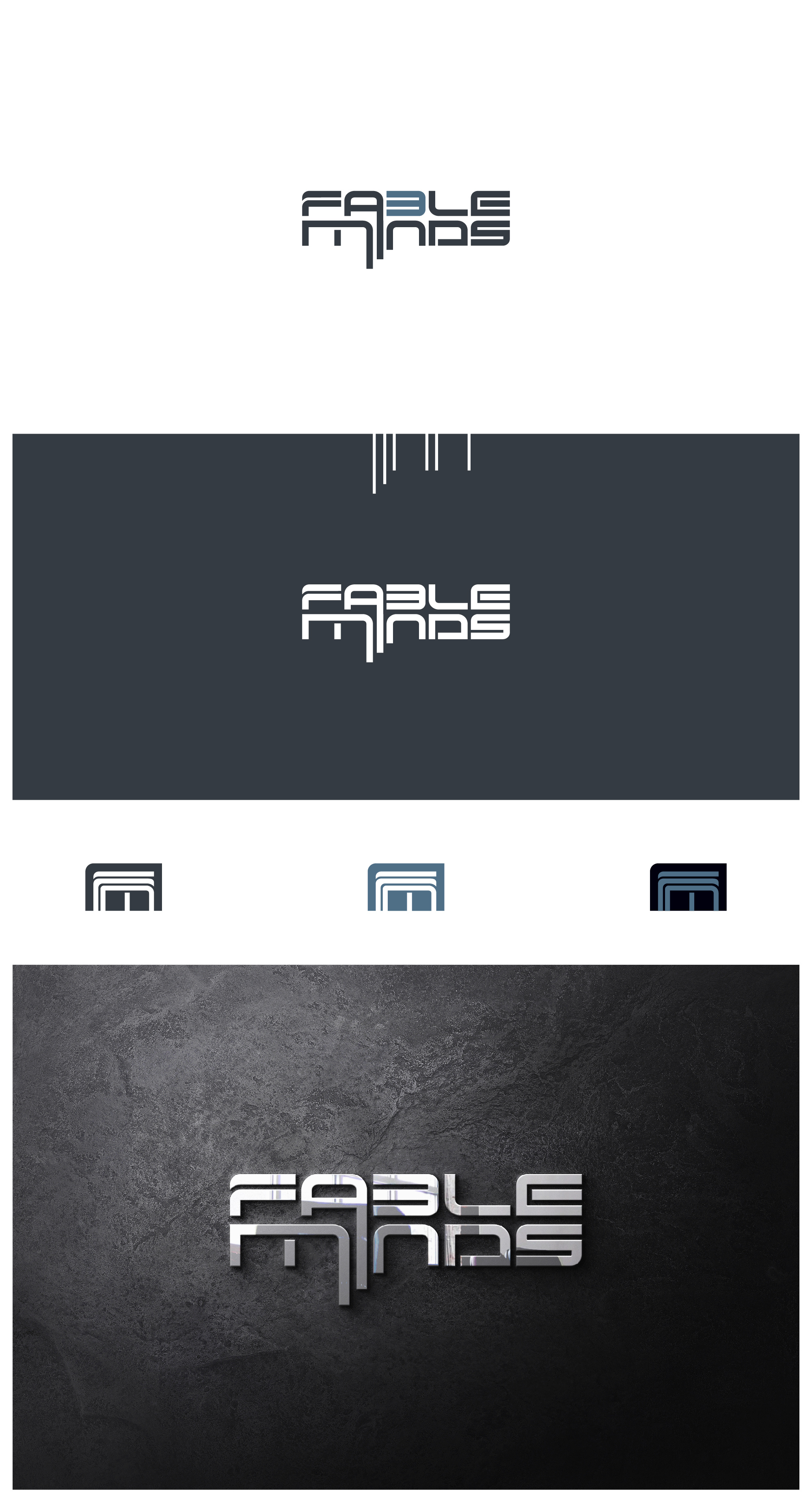 Fable Minds bold branding design fable futur futur design futurism futuristic typography graphic design logo logo designer logos logotype typo typography wordmark