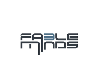 Fable Minds bold branding design fable futur futur design futurism futuristic typography graphic design logo logo designer logos logotype typo typography wordmark