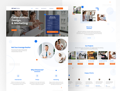 Real Estate Landing page branding design figma graphic design home house landingpage love neet real estate ui uidesign uiux