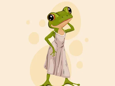 Posh Frog Lady chic design doodling elegant elegant lady frog graphic design illustration illustration for children night club pet portrait posh poster poster design vector vector art vector drawing vector illustration