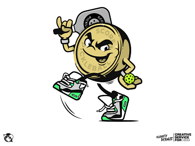 Pickleball Mascot character design graphics illustration pickleball t shirt design tee design vector vector design